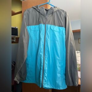 Oakley Two-Tone Gray and Blue Full Zip Windbreaker